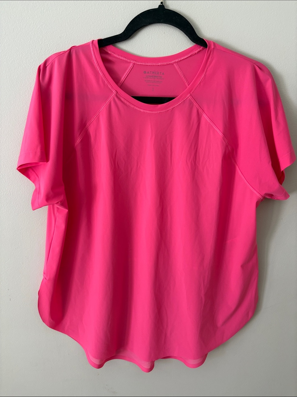 Athleta Hot Pink Short-Sleeve Active Tee